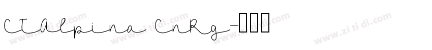 CTAlpina CnRg字体转换